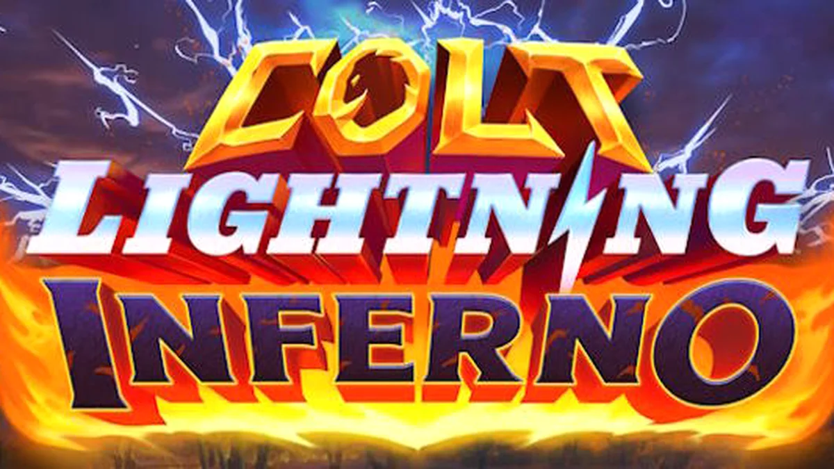 Visual bertema api dan kuda listrik dari slot Colt Lightning Inferno